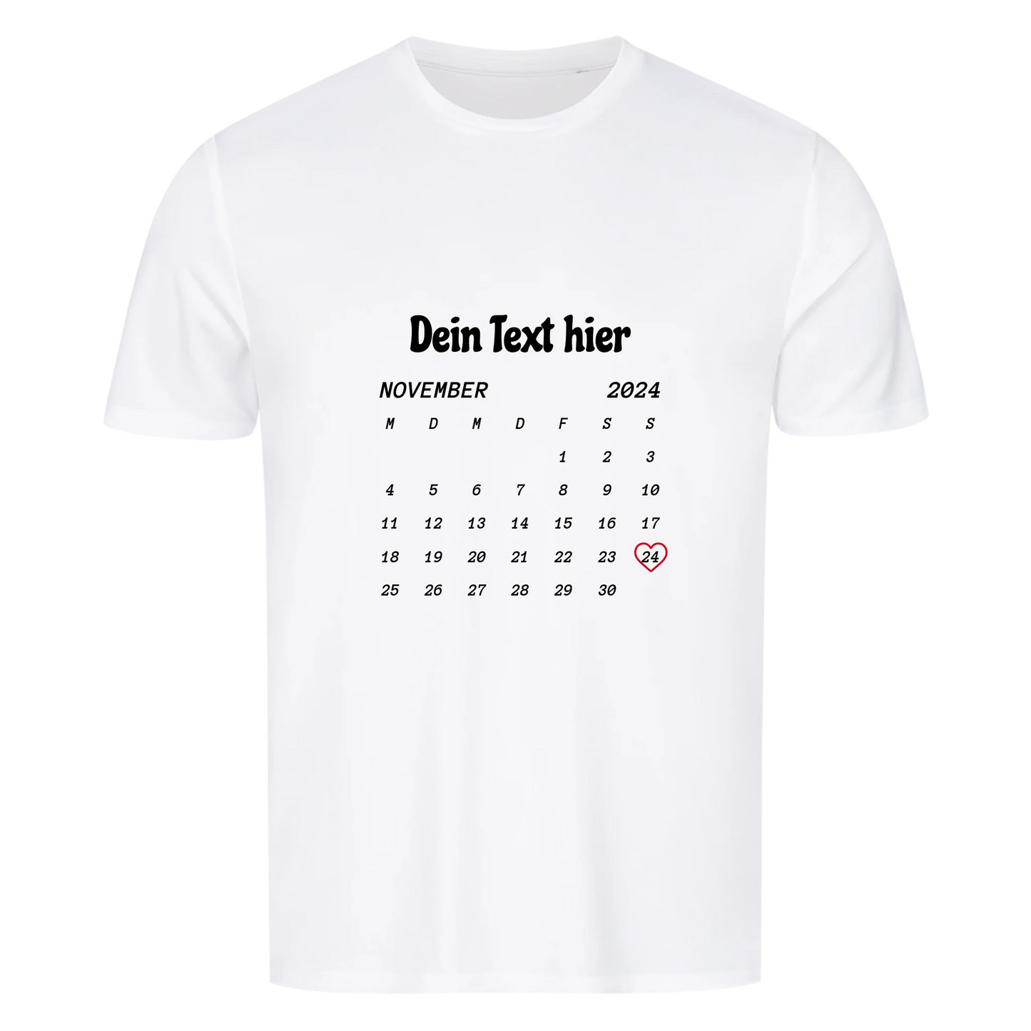Dein Moment, dein Shirt – Motiv, Text & Datum