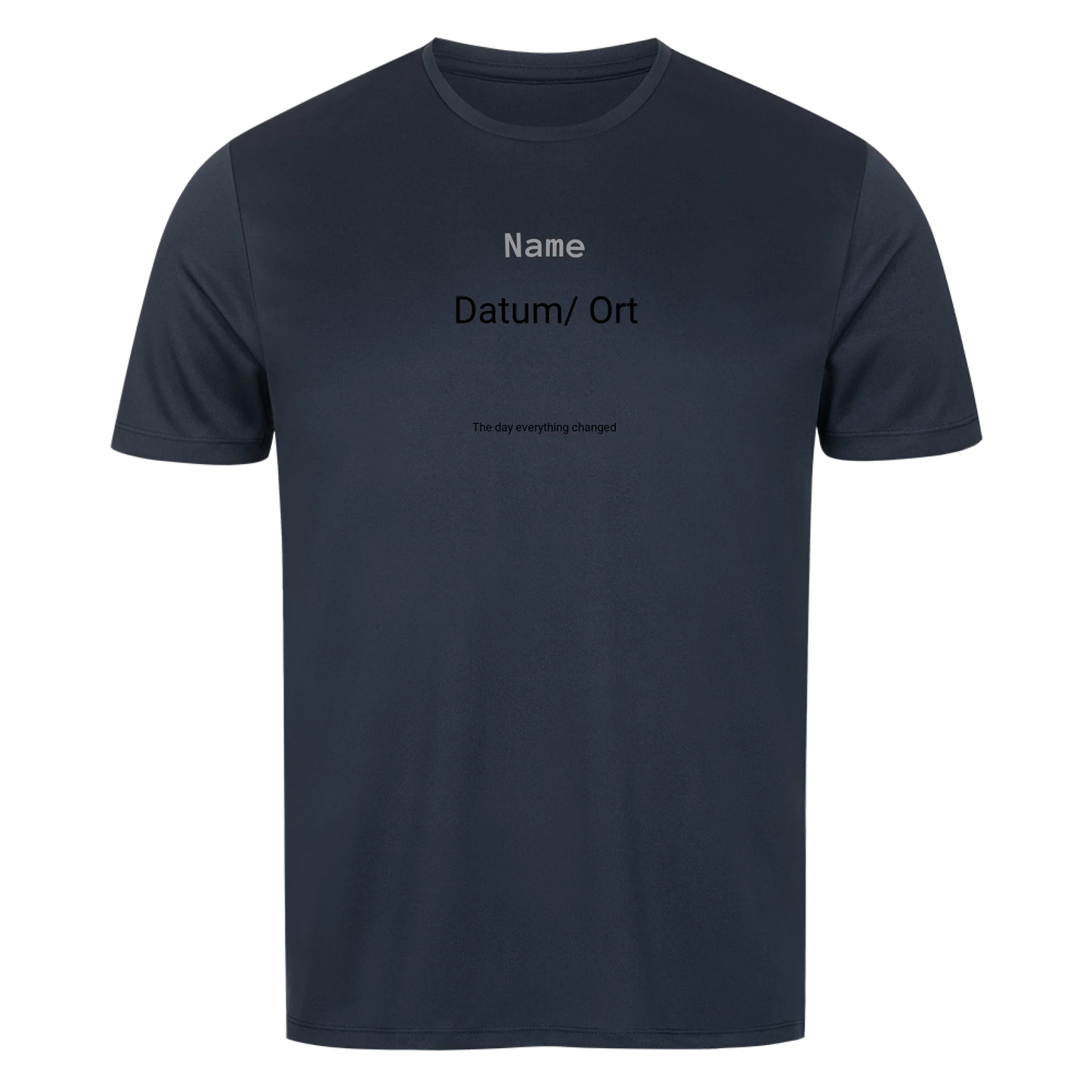 Personalisiertes T-Shirt mit Name, Datum & Wunschtext