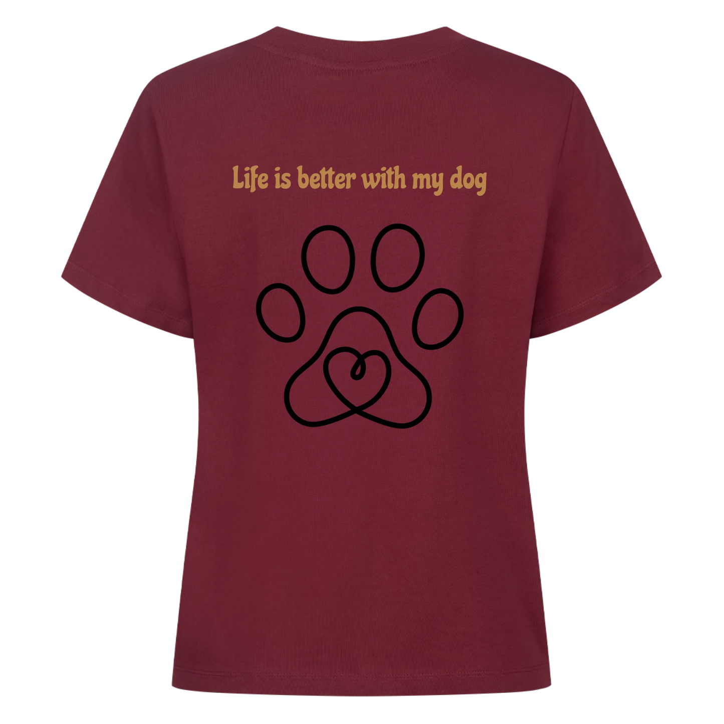 Personalisiertes Hunde T-Shirt mit Pfotenmotiv & Wunschtextđ