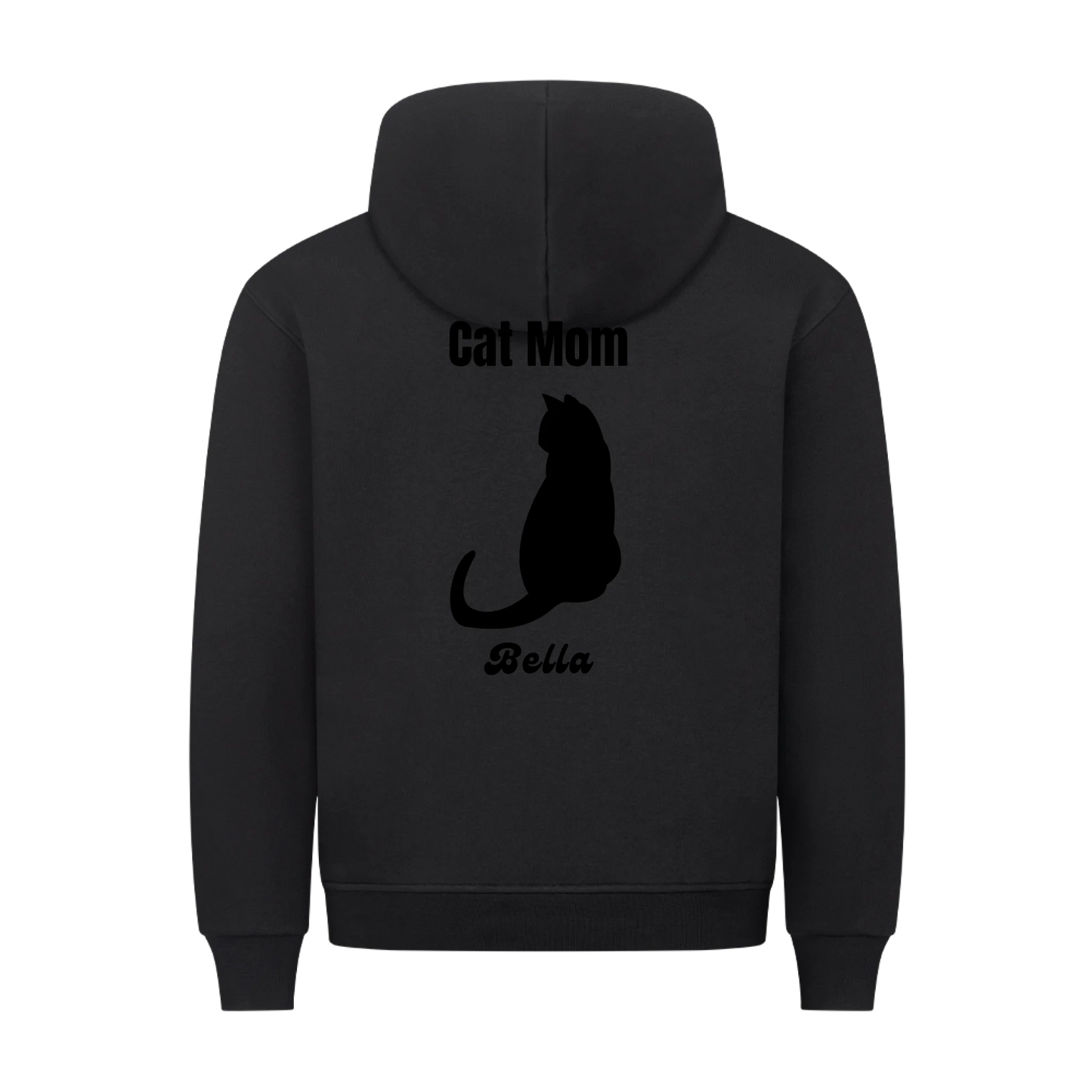 Personalisierter Katzen Hoodie mit Katzenmotiv & Wunschname