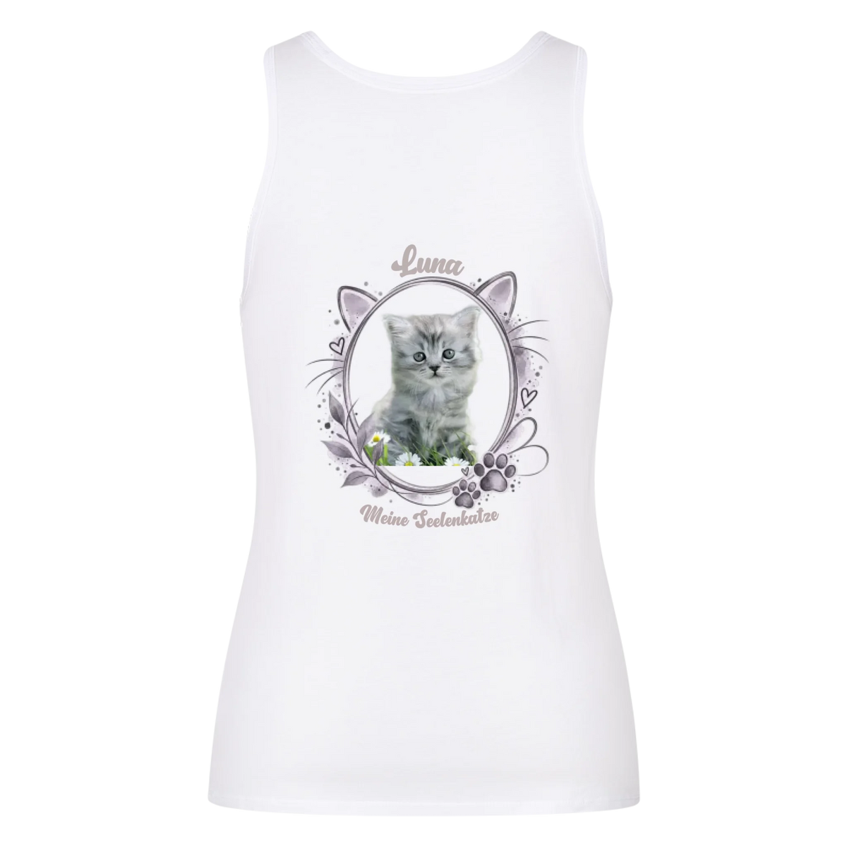 Personalisiertes Katzen-T-Shirt mit Name, Wunschtext & deinem Lieblingsmotiv