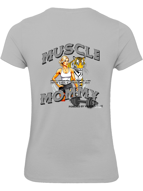 T-Shirt "Muscle Mommy" power Damen