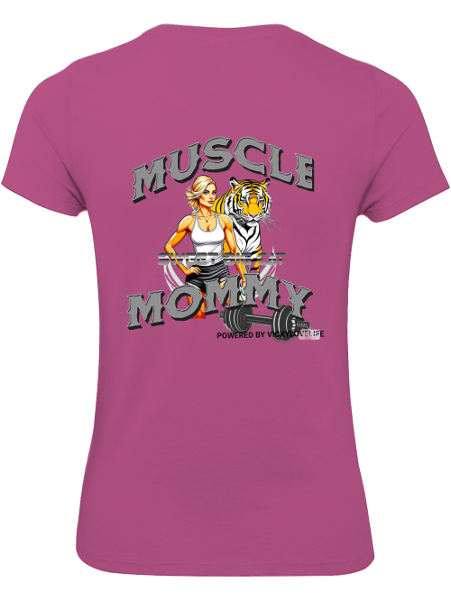 T-Shirt "Muscle Mommy" power Damen