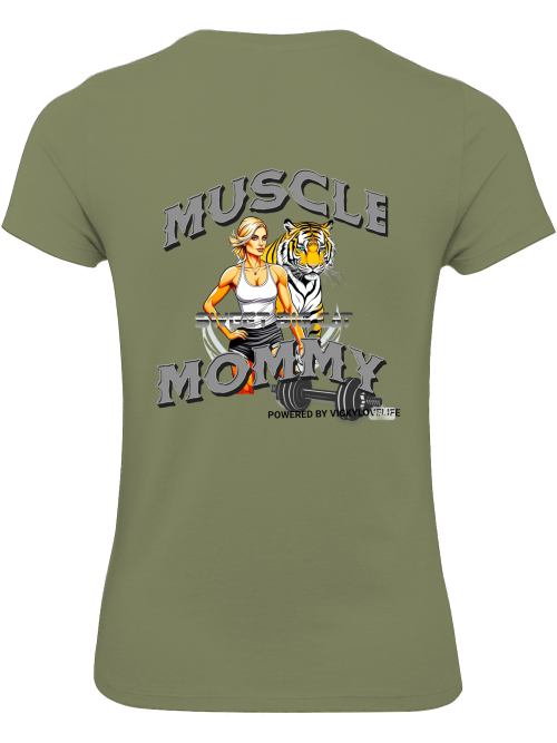T-Shirt "Muscle Mommy" power Damen