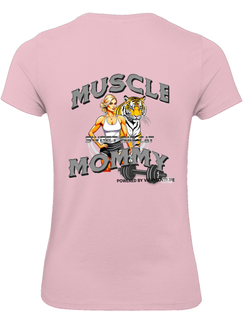 T-Shirt "Muscle Mommy" power Damen