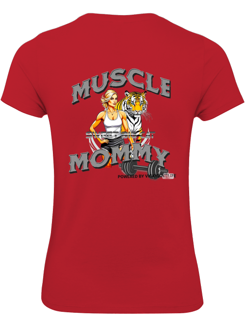 T-Shirt "Muscle Mommy" power Damen