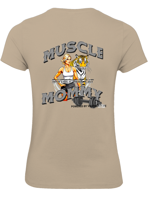 T-Shirt "Muscle Mommy" power Damen