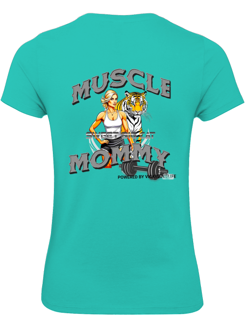 T-Shirt "Muscle Mommy" power Damen