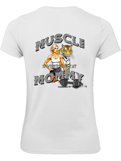 T-Shirt "Muscle Mommy" power Damen