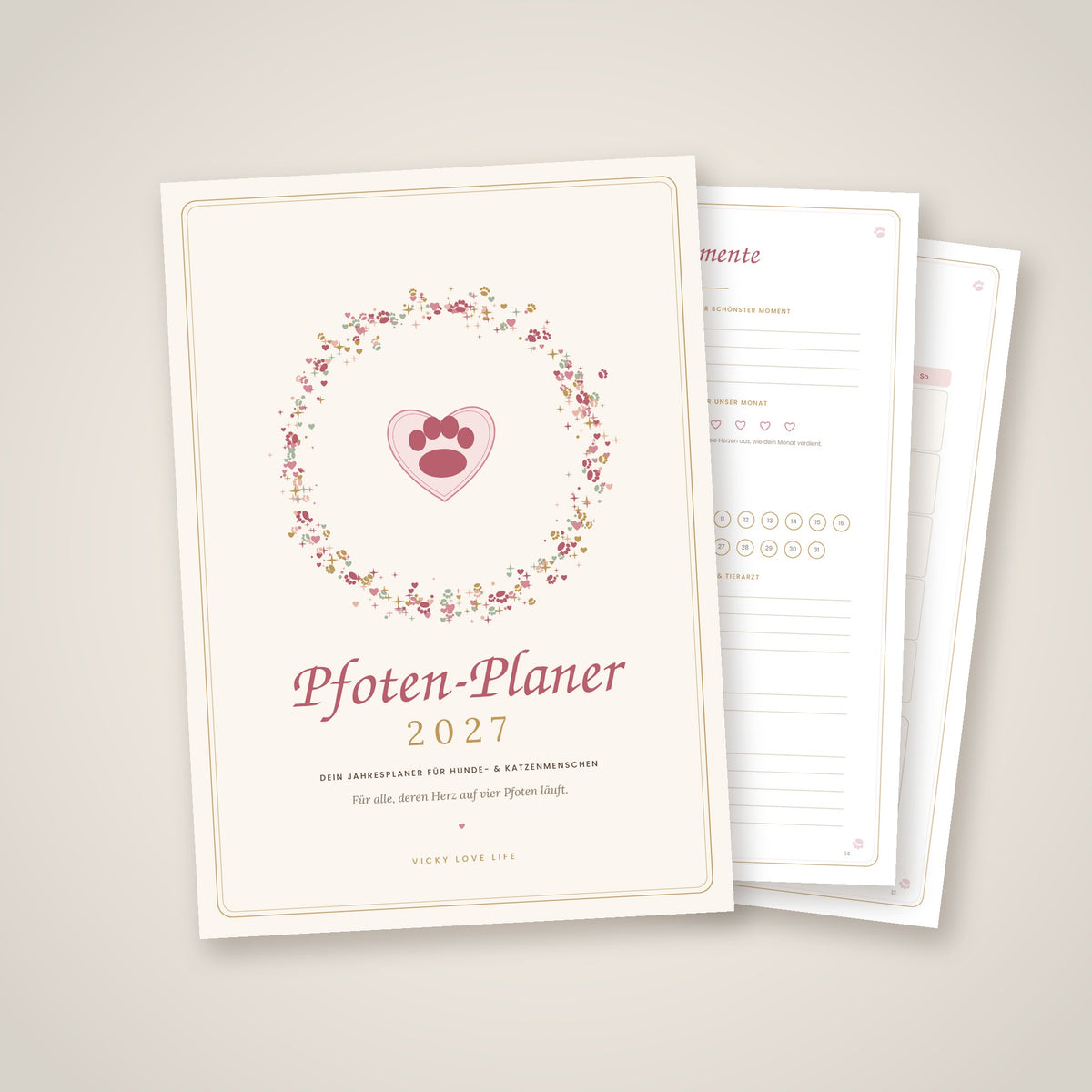 Pfoten-Planer 2027 – Jahresplaner für Hunde- & Katzenmenschen (PDF)