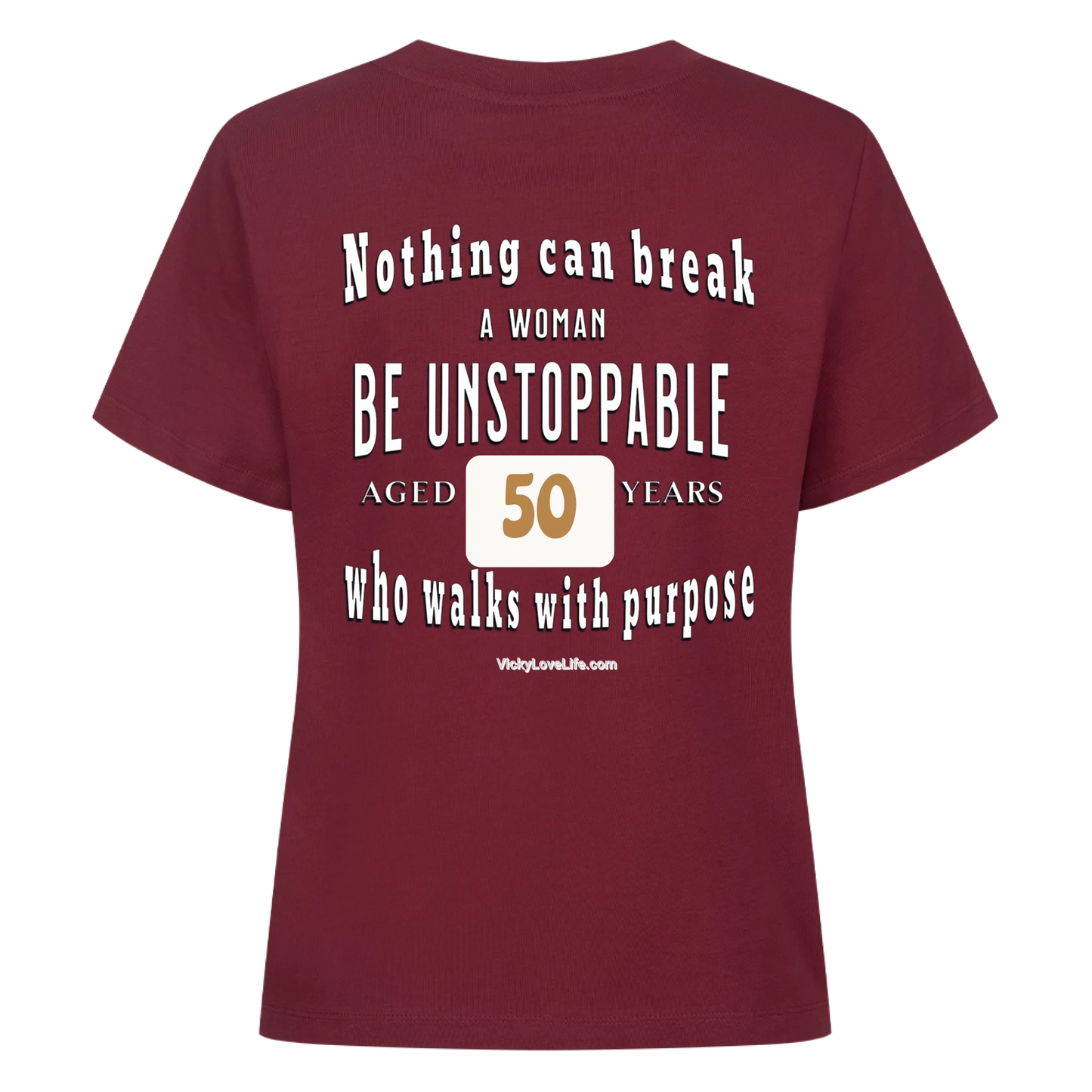 Individuelles Damen T-Shirt – Be Unstoppable mit deiner Zahl