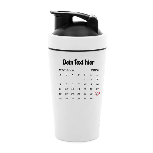 Name, Ziel & Kalenderdatum – dein einzigartiger Shaker
