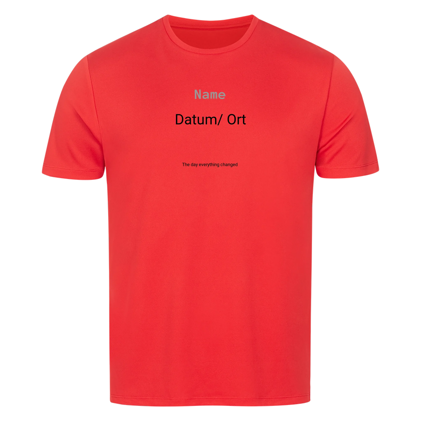 Personalisiertes T-Shirt mit Name, Datum & Wunschtext