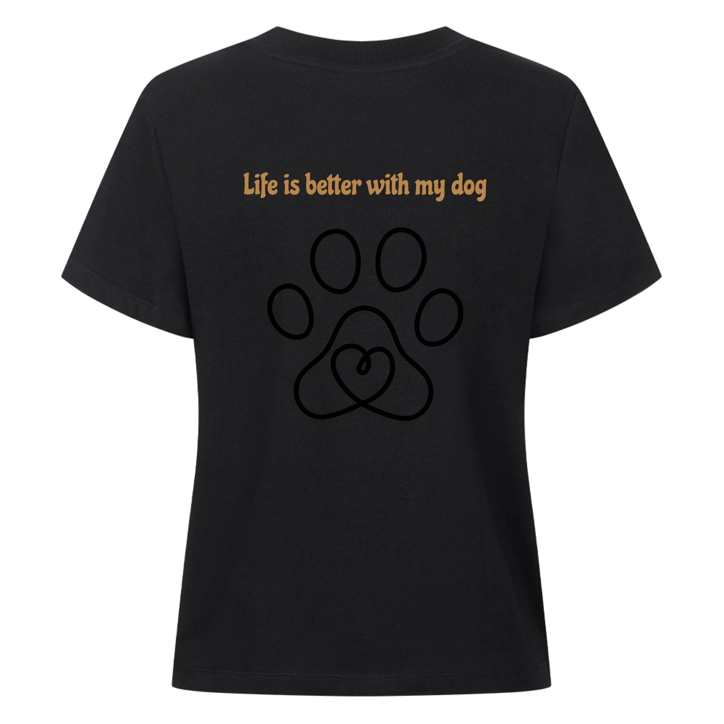Personalisiertes Hunde T-Shirt mit Pfotenmotiv & Wunschtext🐕