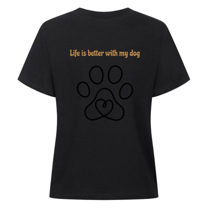 Personalisiertes Hunde T-Shirt mit Pfotenmotiv & Wunschtext🐕