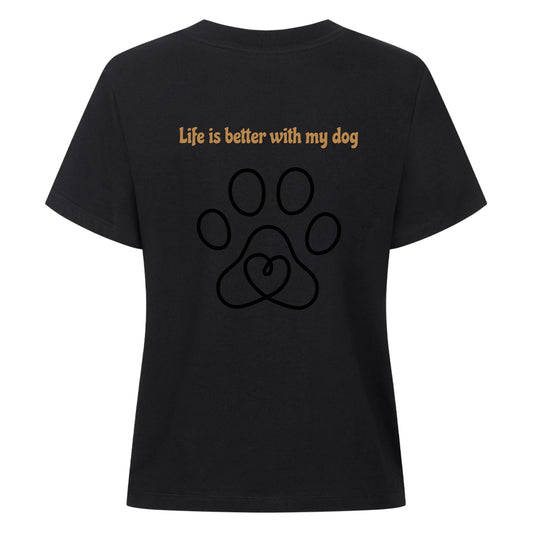 Personalisiertes Hunde T-Shirt mit Pfotenmotiv & Wunschtext🐕