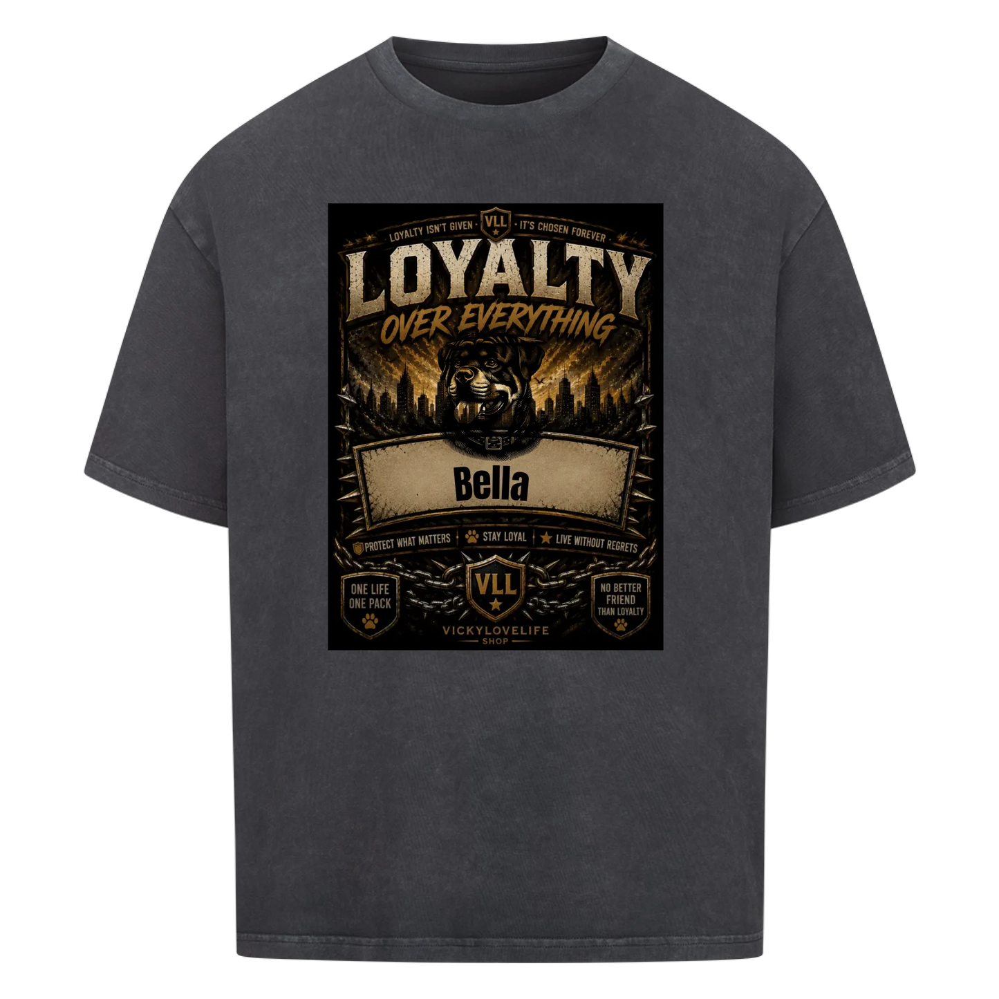 Dein Hund. Deine Loyalität.-Personalisiertes Oversized T-Shirt