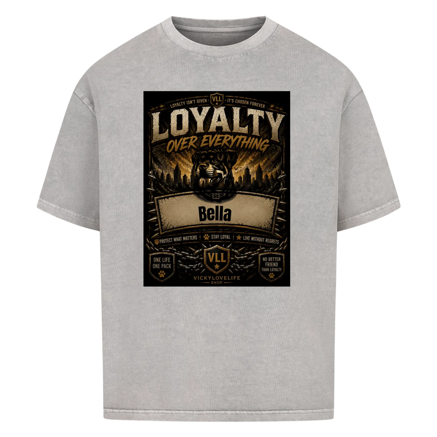 Dein Hund. Deine Loyalität.-Personalisiertes Oversized T-Shirt