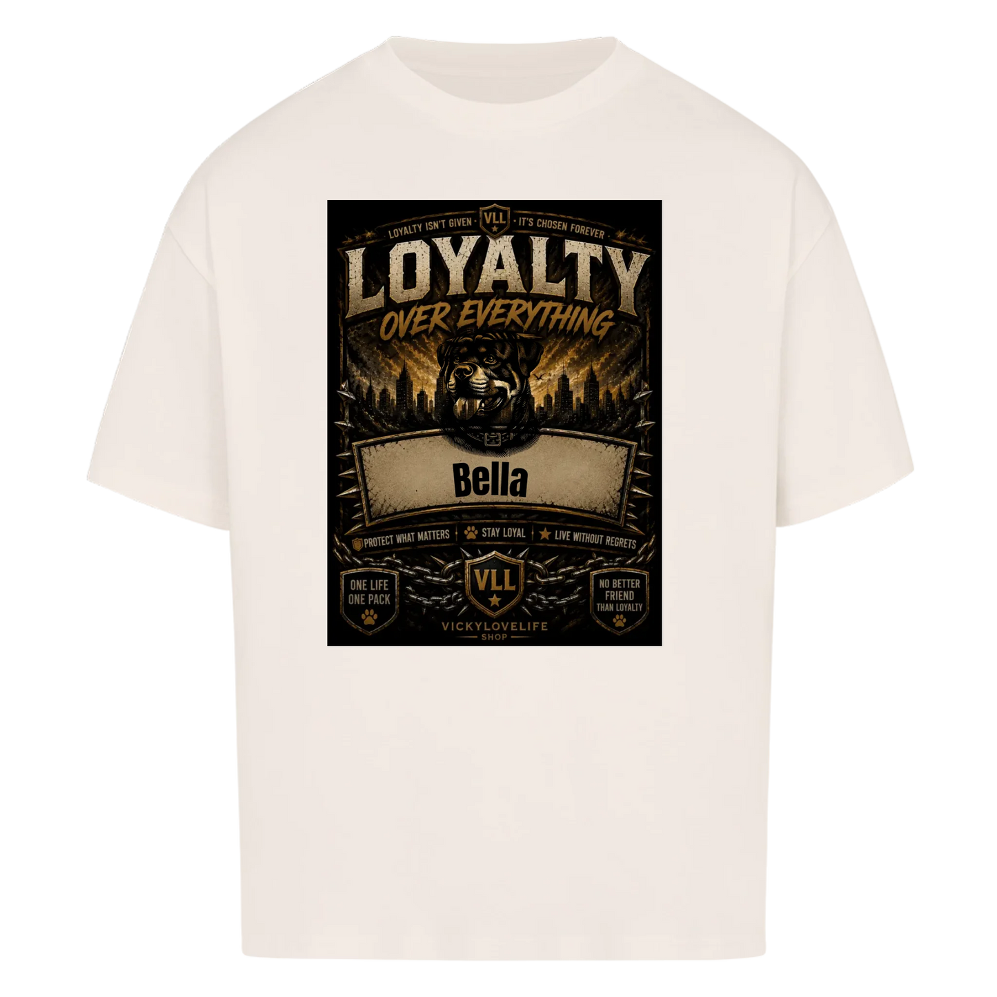 Dein Hund. Deine Loyalität.-Personalisiertes Oversized T-Shirt