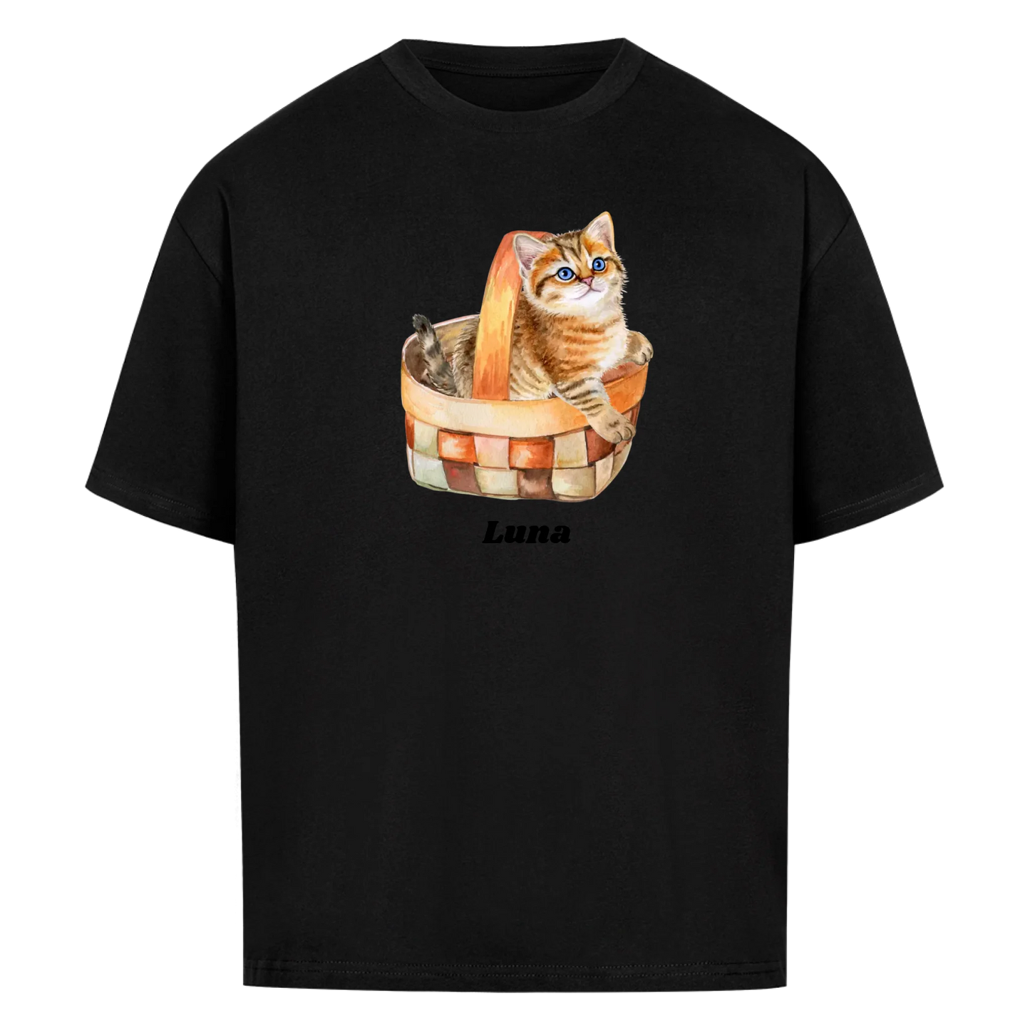 Meine Katze. Meine Familie.-Personalisiertes Oversize T-Shirt