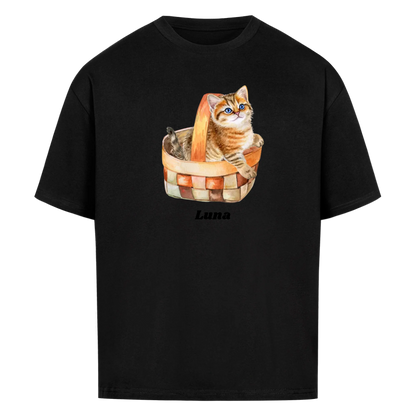 Meine Katze. Meine Familie.-Personalisiertes Oversize T-Shirt