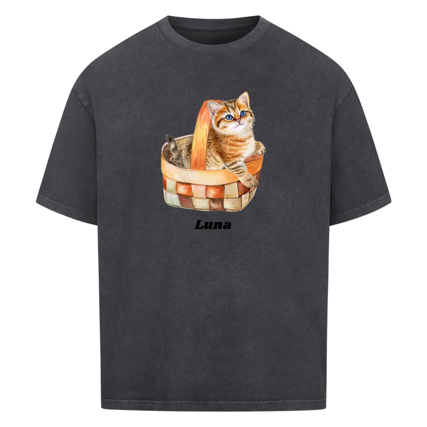 Meine Katze. Meine Familie.-Personalisiertes Oversize T-Shirt