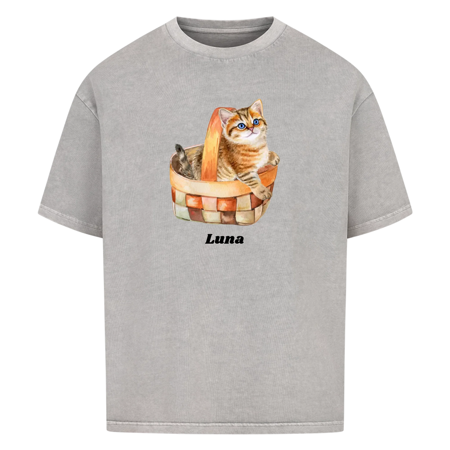 Meine Katze. Meine Familie.-Personalisiertes Oversize T-Shirt