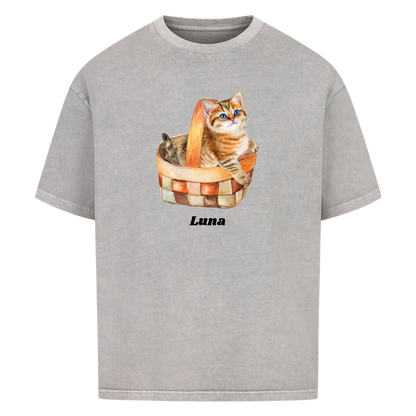 Meine Katze. Meine Familie.-Personalisiertes Oversize T-Shirt