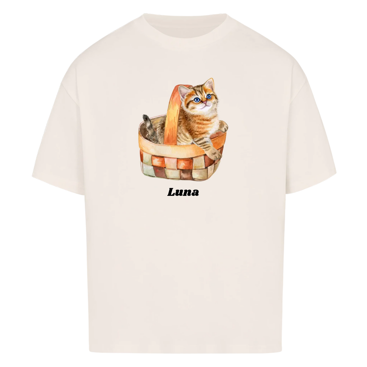 Meine Katze. Meine Familie.-Personalisiertes Oversize T-Shirt