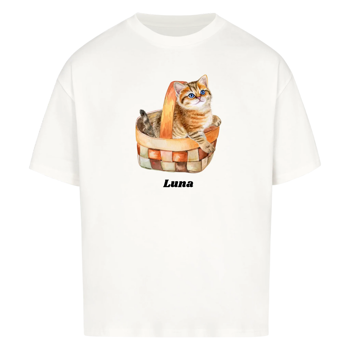 Meine Katze. Meine Familie.-Personalisiertes Oversize T-Shirt