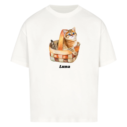 Meine Katze. Meine Familie.-Personalisiertes Oversize T-Shirt
