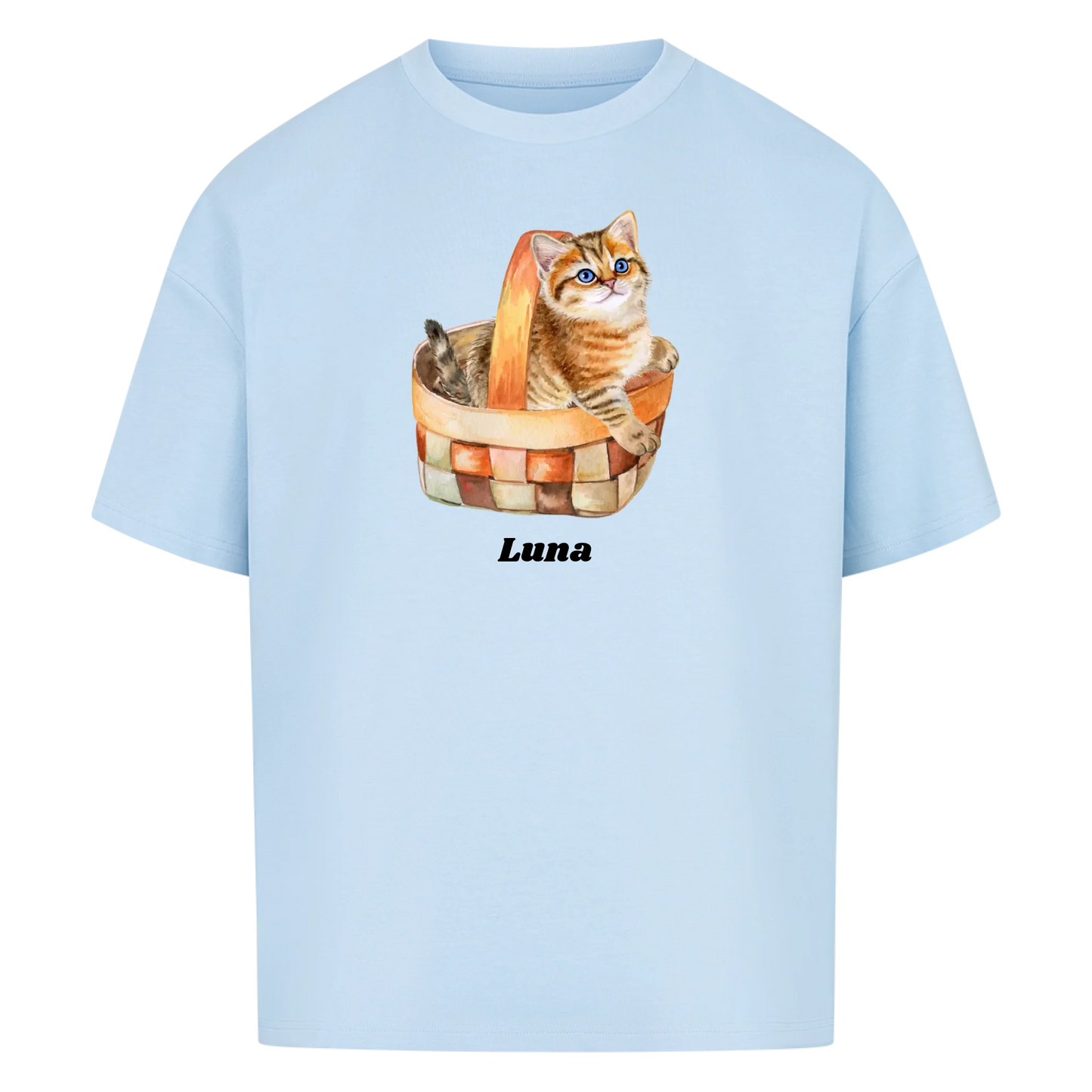Meine Katze. Meine Familie.-Personalisiertes Oversize T-Shirt