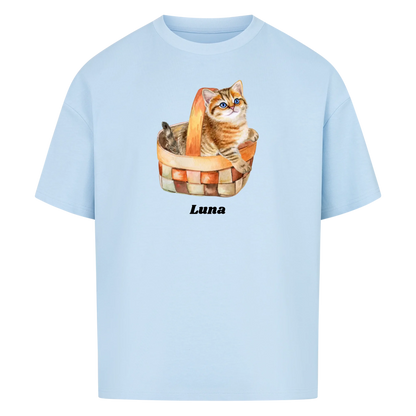 Meine Katze. Meine Familie.-Personalisiertes Oversize T-Shirt
