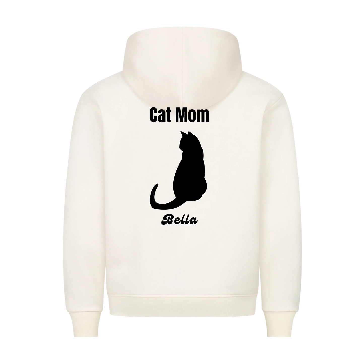 Personalisierter Katzen Hoodie mit Katzenmotiv & Wunschname