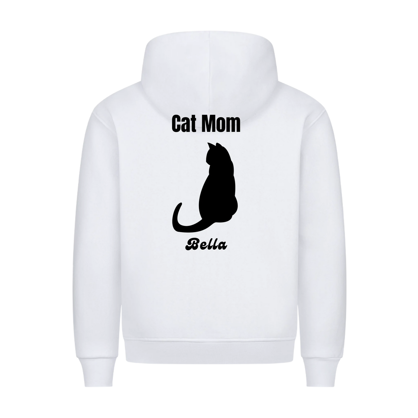 Personalisierter Katzen Hoodie mit Katzenmotiv & Wunschname