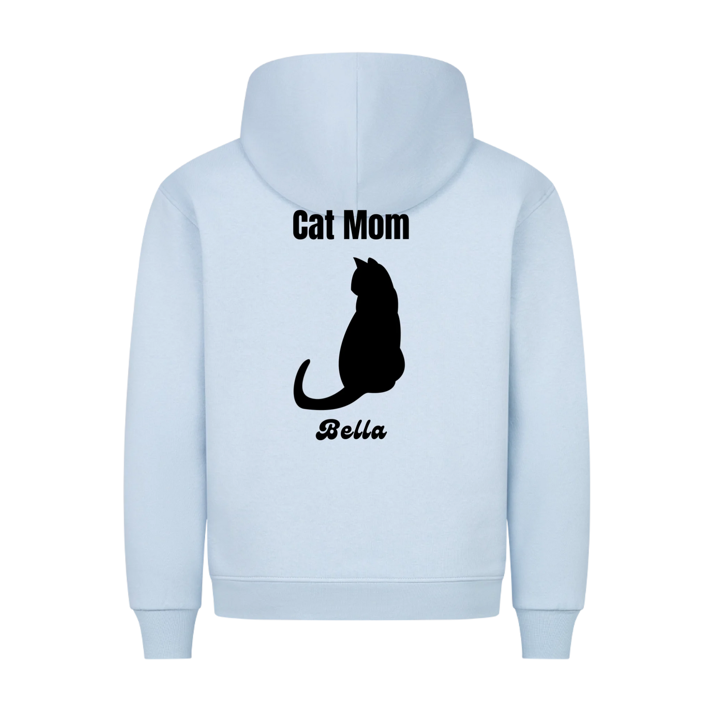 Personalisierter Katzen Hoodie mit Katzenmotiv & Wunschname