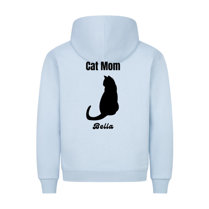 Personalisierter Katzen Hoodie mit Katzenmotiv & Wunschname