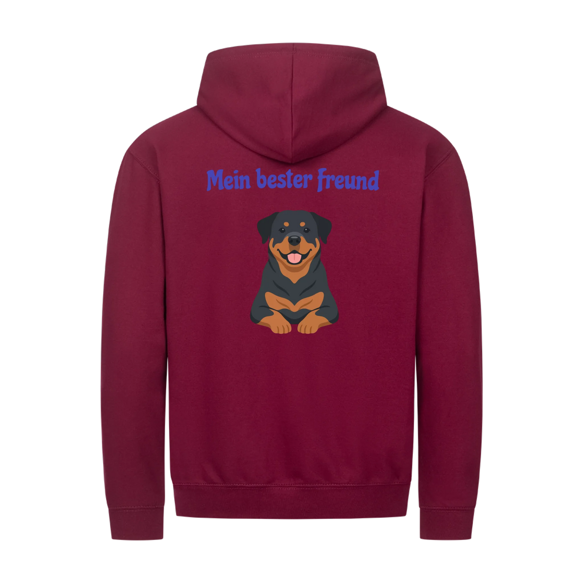 Mein bester Freund hat Pfoten-Personalisiertes Unisex Hoodie mit Reißverschluss