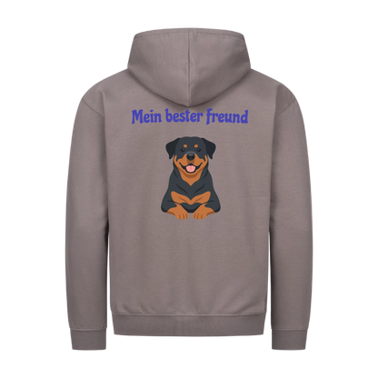 Mein bester Freund hat Pfoten-Personalisiertes Unisex Hoodie mit Reißverschluss