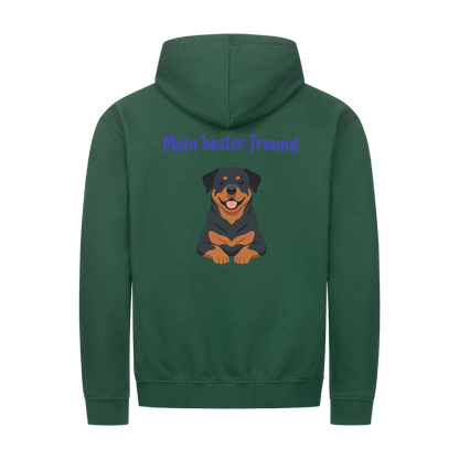 Mein bester Freund hat Pfoten-Personalisiertes Unisex Hoodie mit Reißverschluss