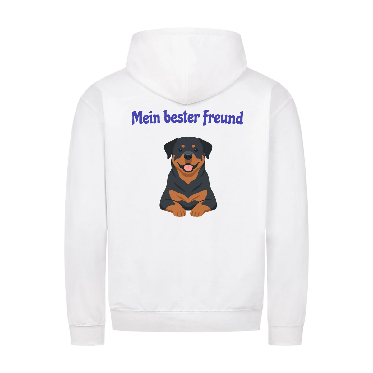 Mein bester Freund hat Pfoten-Personalisiertes Unisex Hoodie mit Reißverschluss