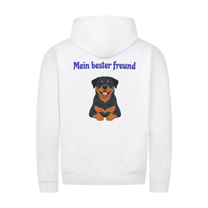 Mein bester Freund hat Pfoten-Personalisiertes Unisex Hoodie mit Reißverschluss