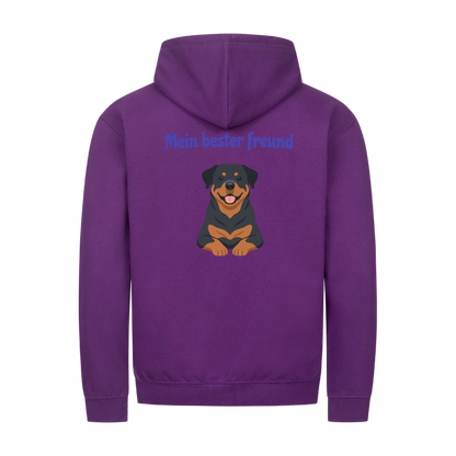 Mein bester Freund hat Pfoten-Personalisiertes Unisex Hoodie mit Reißverschluss