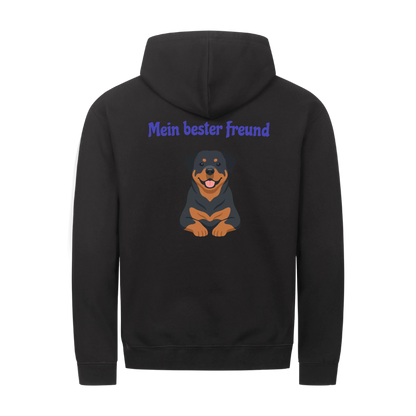 Mein bester Freund hat Pfoten-Personalisiertes Unisex Hoodie mit Reißverschluss