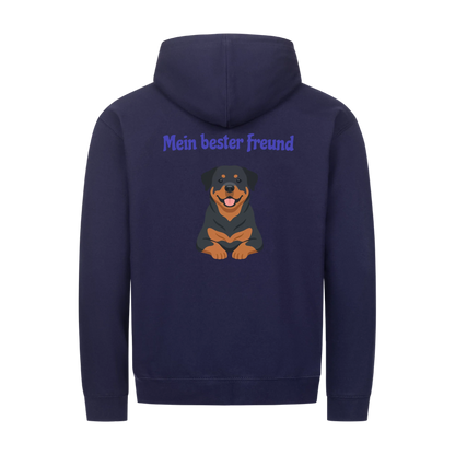 Mein bester Freund hat Pfoten-Personalisiertes Unisex Hoodie mit Reißverschluss