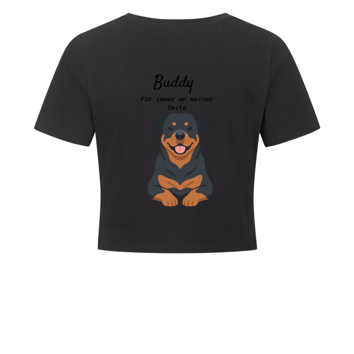 Damen-Crop-Top personalisiert – Dein Hund & Name