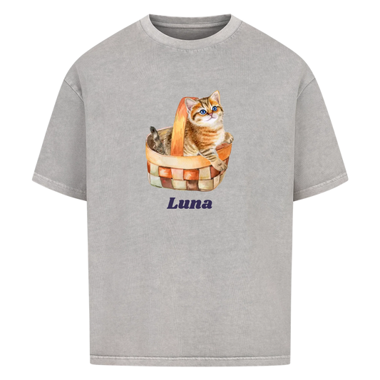Meine Katze. Meine Familie.-Personalisiertes Oversize T-Shirt