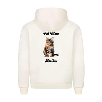 Personalisierter Katzen Hoodie mit Katzenmotiv & Wunschname