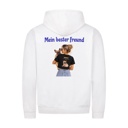 Mein bester Freund hat Pfoten-Personalisiertes Unisex Hoodie mit Reißverschluss