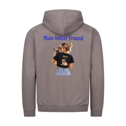 Mein bester Freund hat Pfoten-Personalisiertes Unisex Hoodie mit Reißverschluss